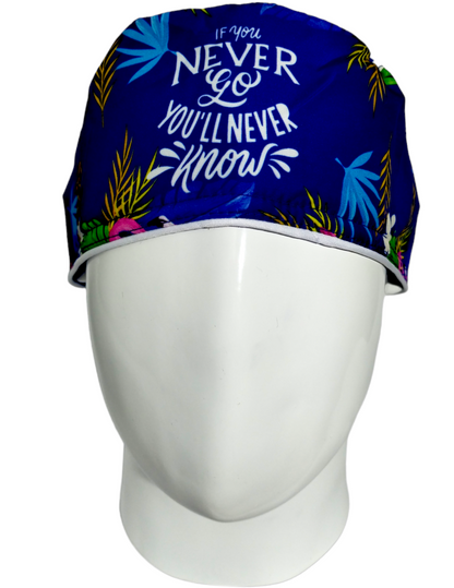 Gorro Quirúrgico Mujer y Portacarnet Flamingos Azul Claro - gorro antifluido para mujer Doctools - foto 3