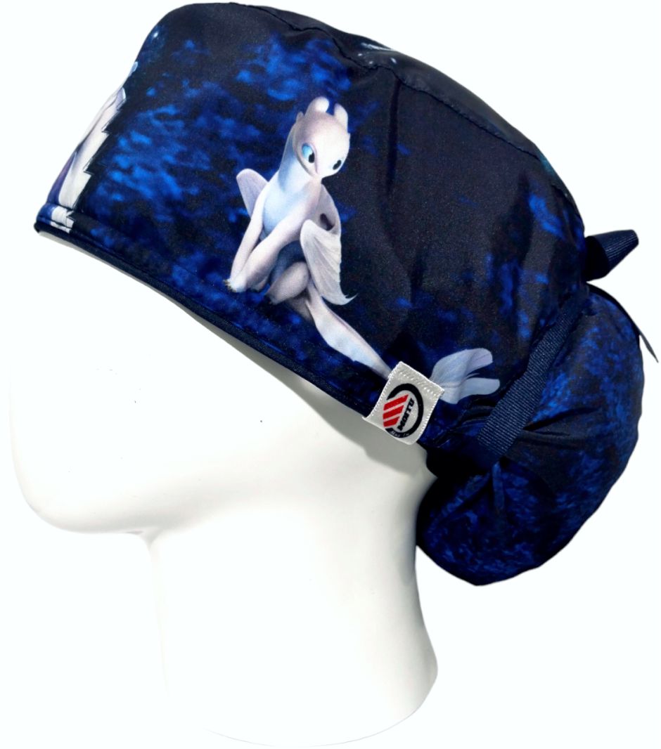 Gorro Quirúrgico Mujer y Portacarnet Furia Intensamente Azul - gorro antifluido para mujer Doctools - foto 1