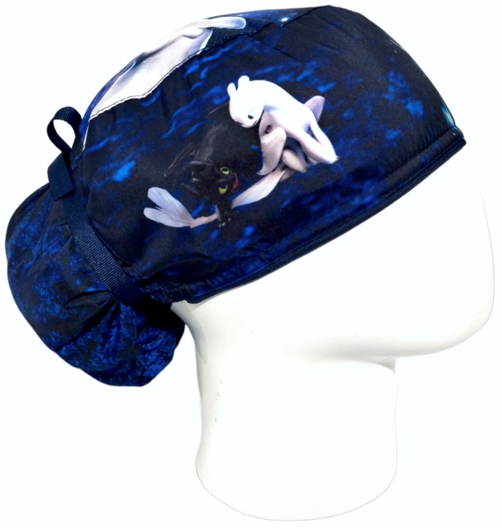 Gorro Quirúrgico Mujer y Portacarnet Furia Intensamente Azul - gorro antifluido para mujer Doctools - foto 2