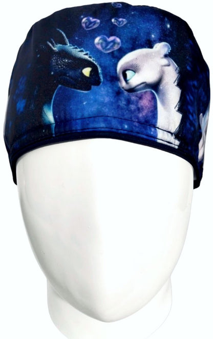 Gorro Quirúrgico Mujer y Portacarnet Furia Intensamente Azul - gorro antifluido para mujer Doctools - foto 3
