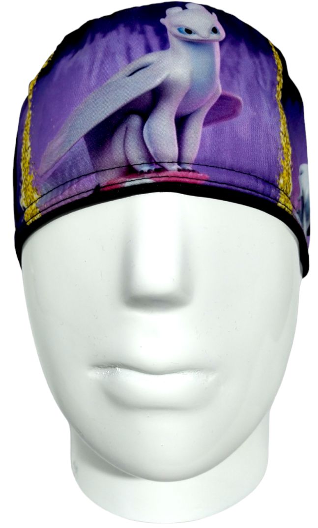 Gorro Quirúrgico Mujer y Portacarnet Furia Intensamente Morado - gorro antifluido para mujer Doctools - foto 3