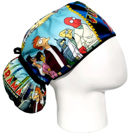 Gorro Quirúrgico Mujer y Portacarnet Futurama - gorro antifluido para mujer Doctools - foto 2