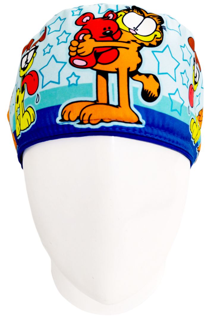 Gorro Quirúrgico Mujer y Portacarnet Garfield Azul - gorro antifluido para mujer Doctools - foto 3