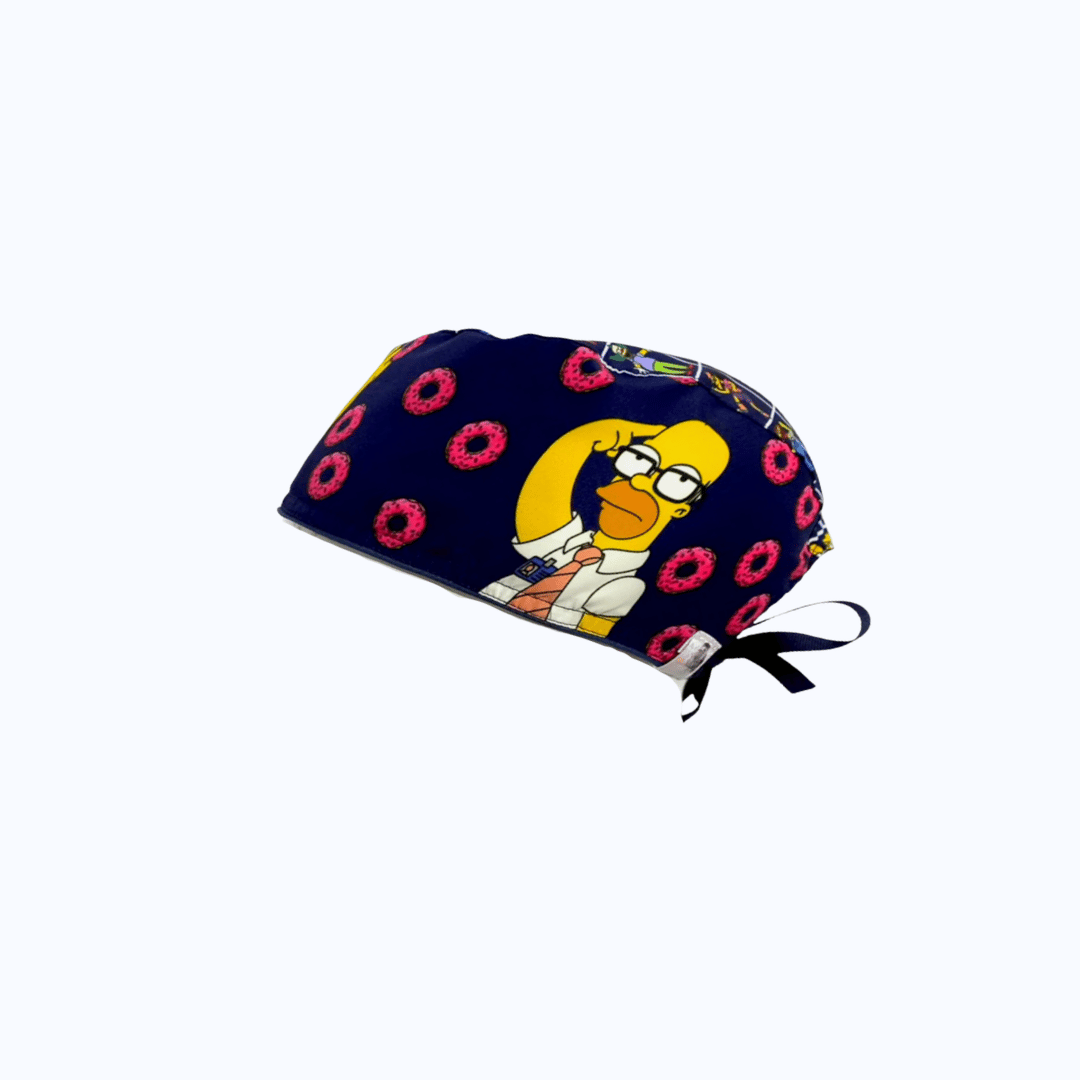 Gorro Quirúrgico Hombre Homero Pensativo y Donas