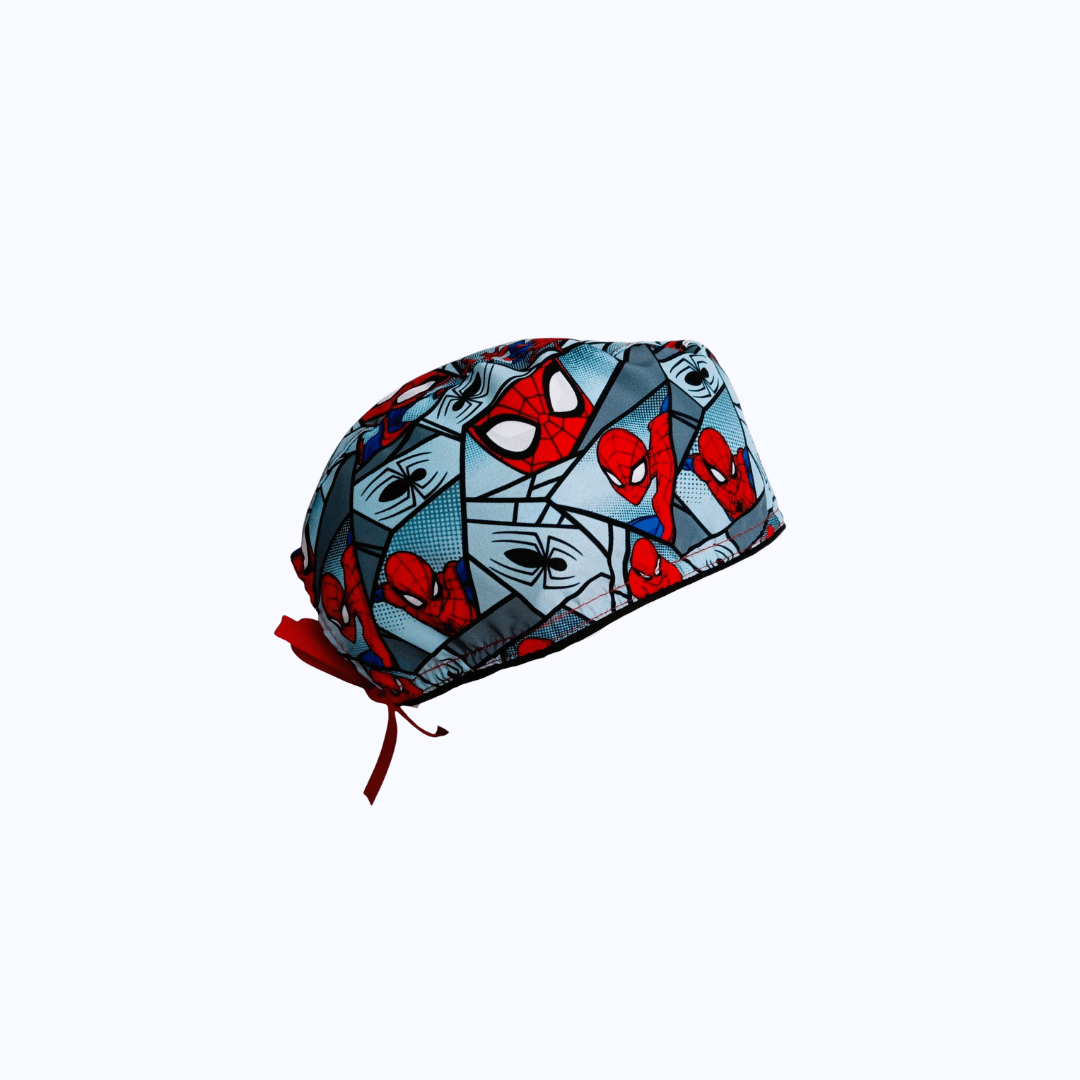 Gorro Quirúrgico Hombre Spider-Man Cómic Viñetas Marvel Ajustable