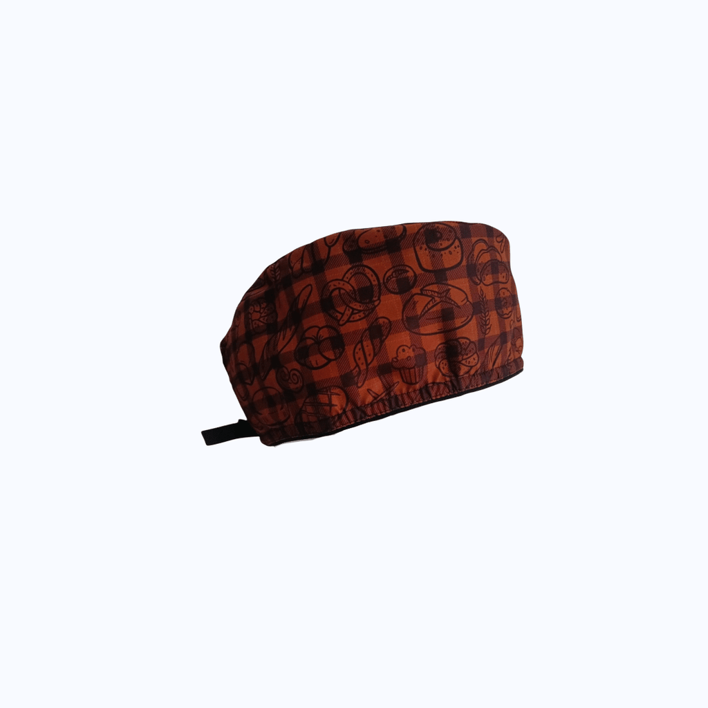 Gorro Quirúrgico Hombre Panadería & Café Cuadros Terracota