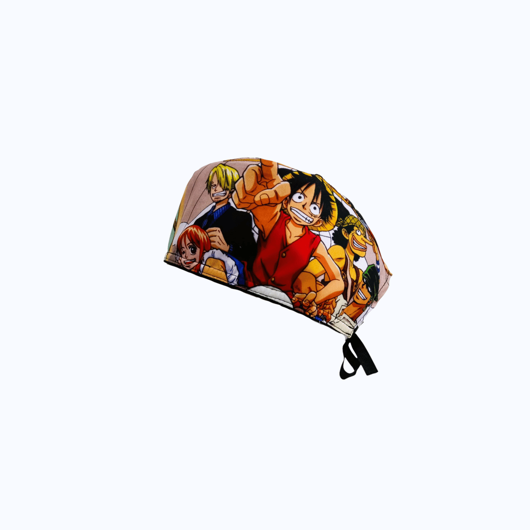 Gorro Quirúrgico Hombre One Piece Luffy y Tripulación Sombrero de Paja