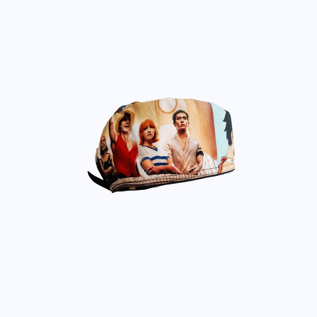 Gorro Quirúrgico Hombre One Piece Luffy y Tripulación Sombrero de Paja