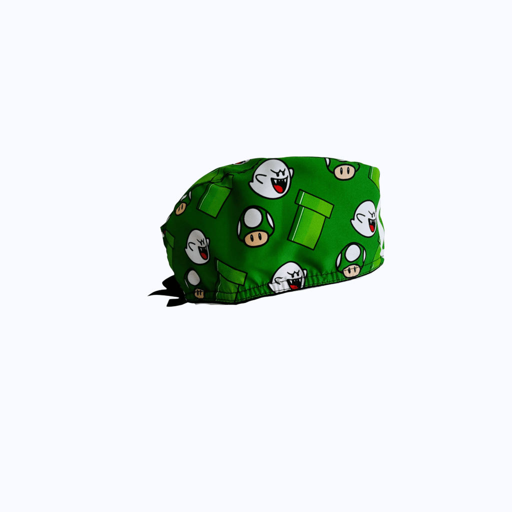 Gorro Quirúrgico Hombre Super Mario Luigi Boo y Hongos