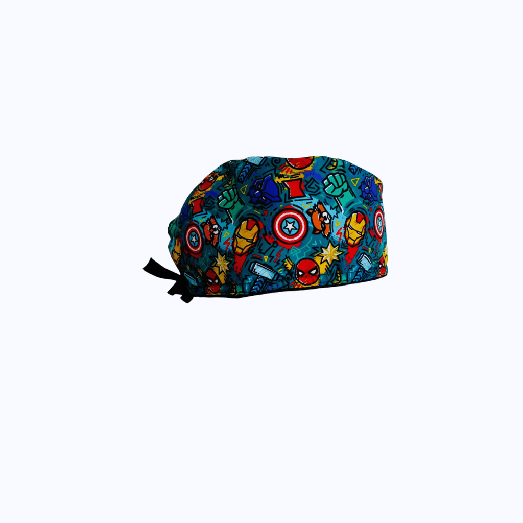 Gorro Quirúrgico Hombre Superhéroes Vengadores Azul Petróleo