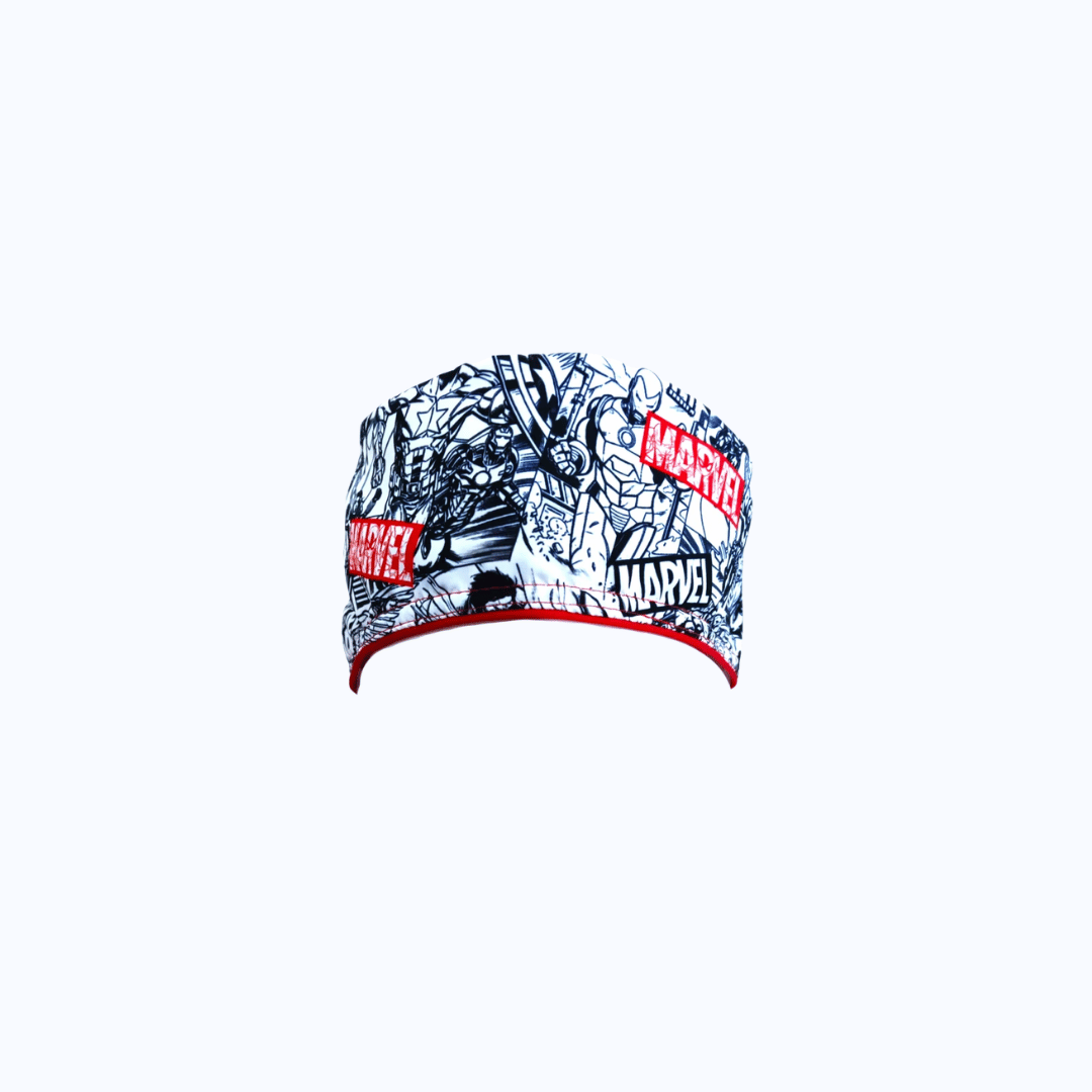 Gorro Quirúrgico Hombre Marvel Cómics Vintage Blanco y Negro