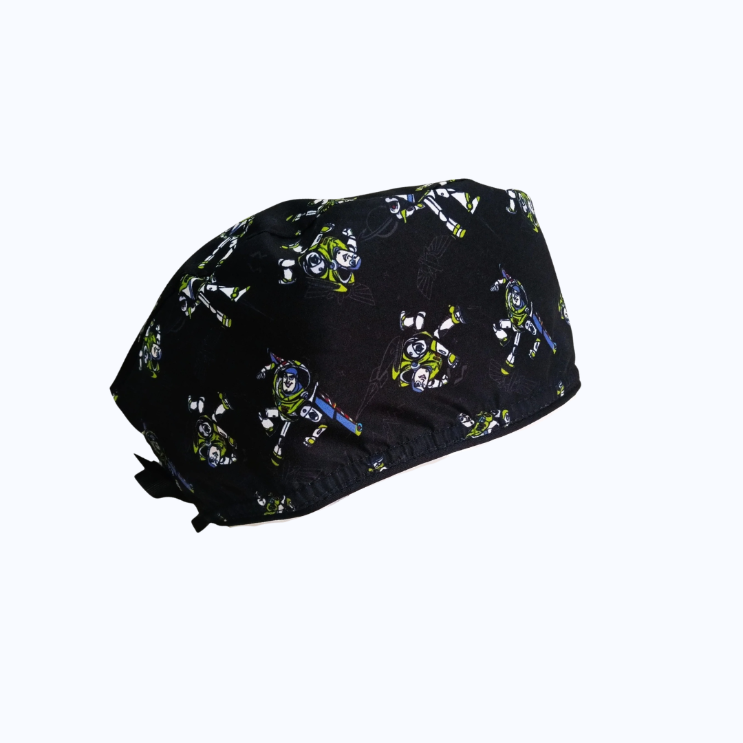 Gorro Quirúrgico Hombre y Portacarnet Buzz Lightyear Toy Story Negro