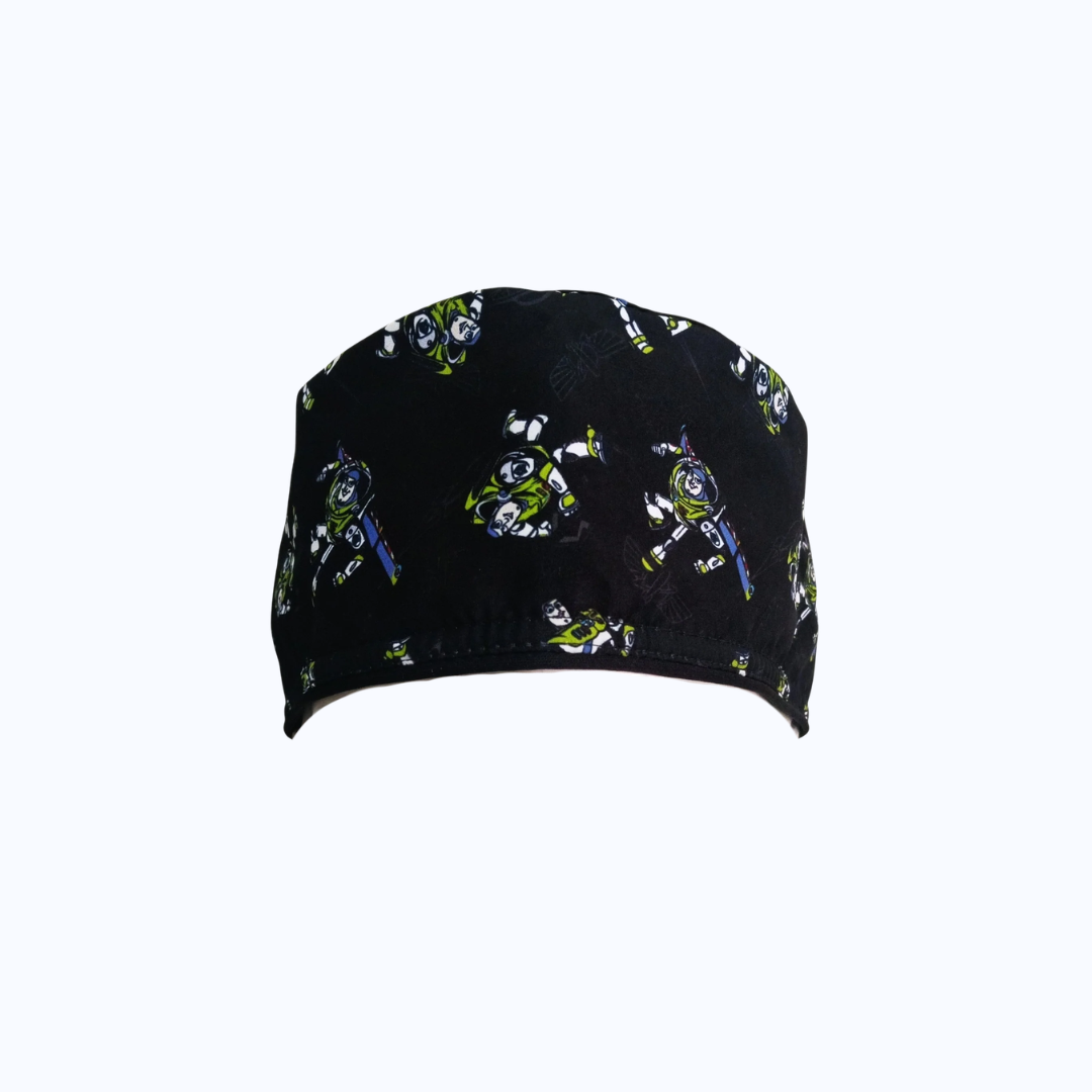 Gorro Quirúrgico Hombre y Portacarnet Buzz Lightyear Toy Story Negro
