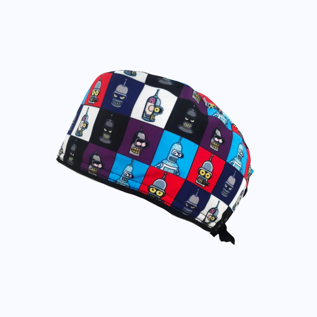 Gorro Quirúrgico Hombre y Portacarnet Futurama Bender