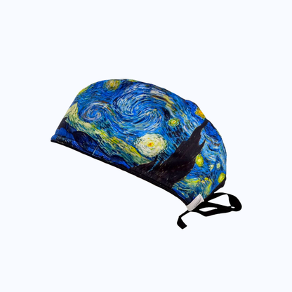 Gorro Quirúrgico Hombre y Portacarnet La Noche Estrellada