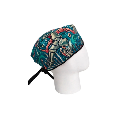 Anatomical Skull Men's Surgical Cap