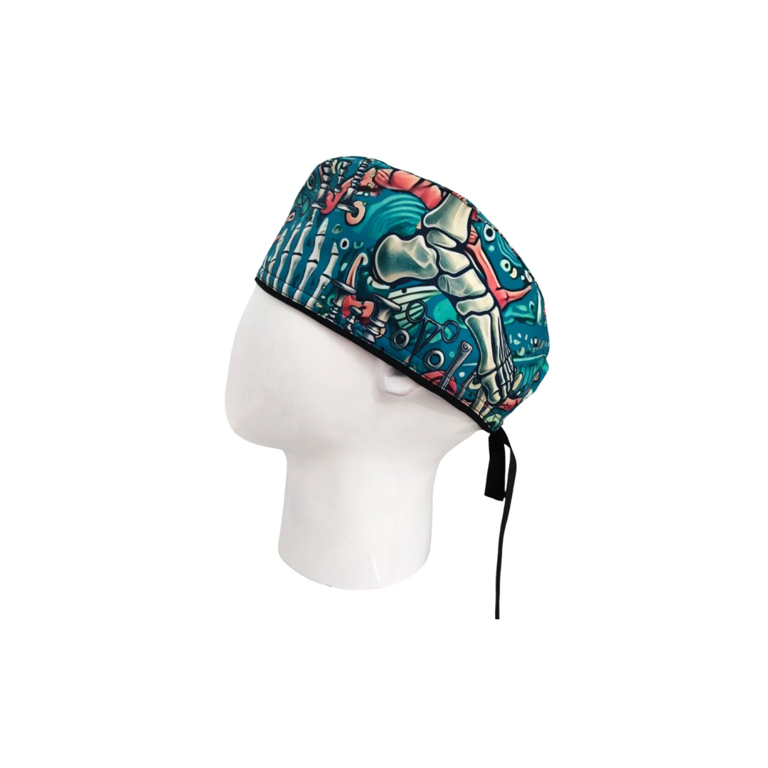 Anatomical Skull Men's Surgical Cap