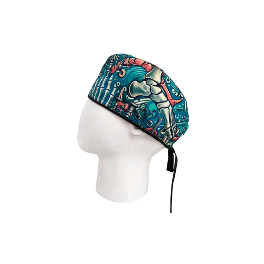 Anatomical Skull Men's Surgical Cap