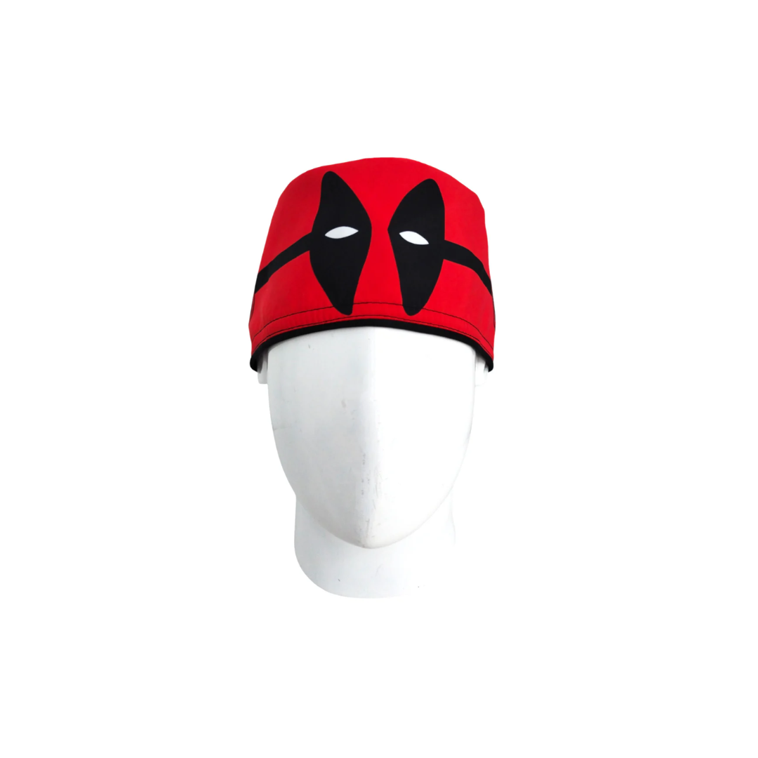 Deadpool Style Surgical Scrub Cap for Men
