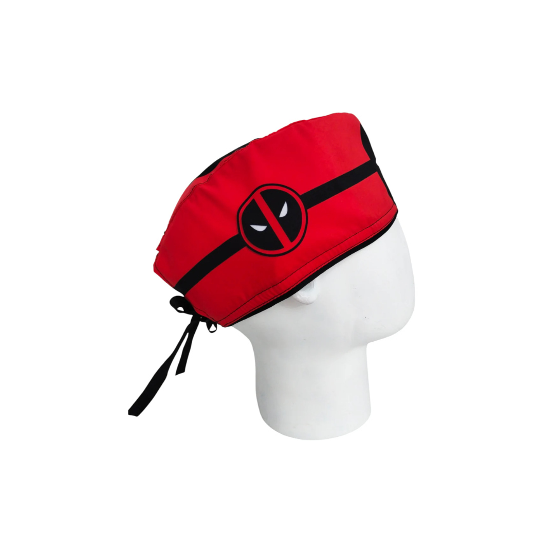Deadpool Style Surgical Scrub Cap for Men