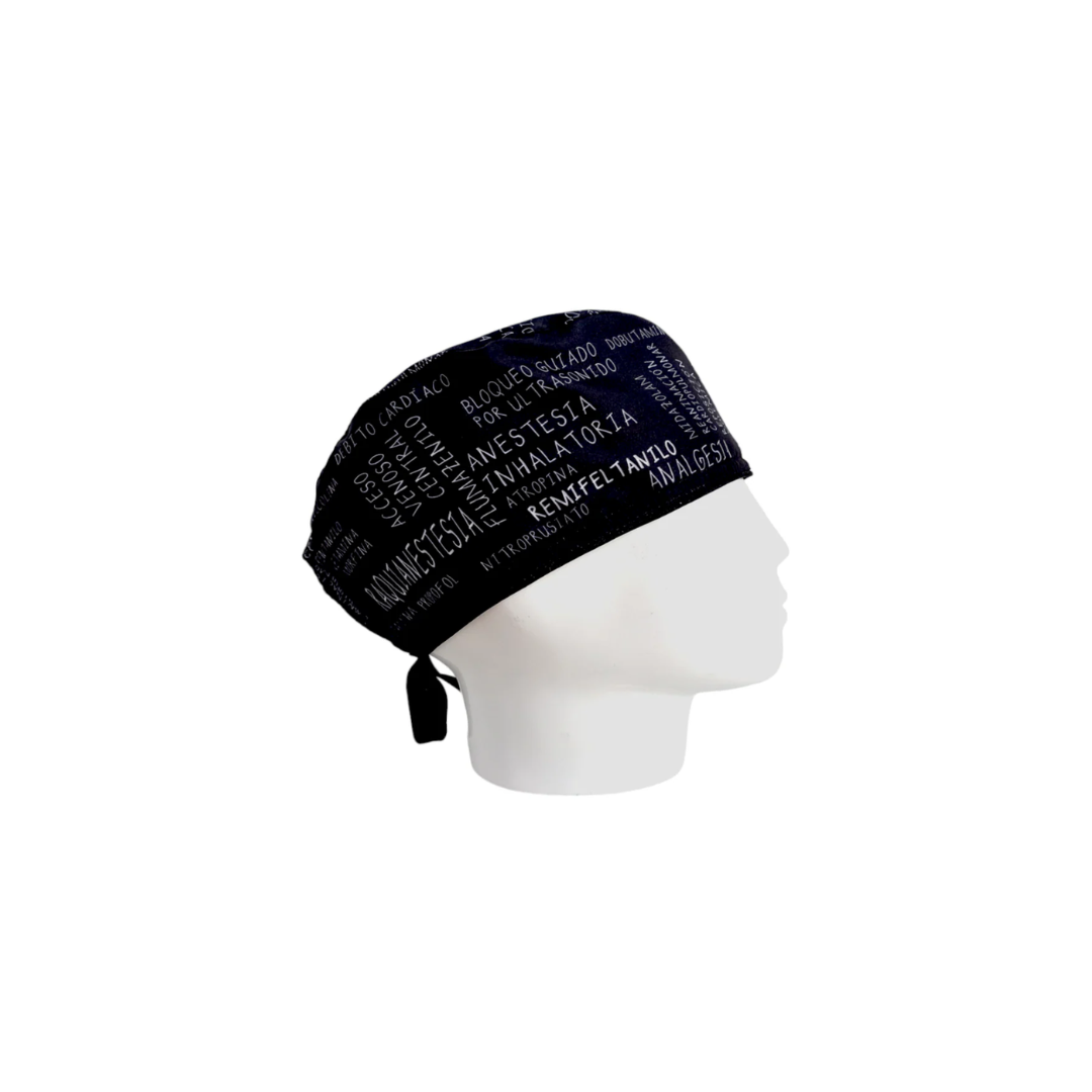 Surgical Scrub Cap Men Anesthesia Black