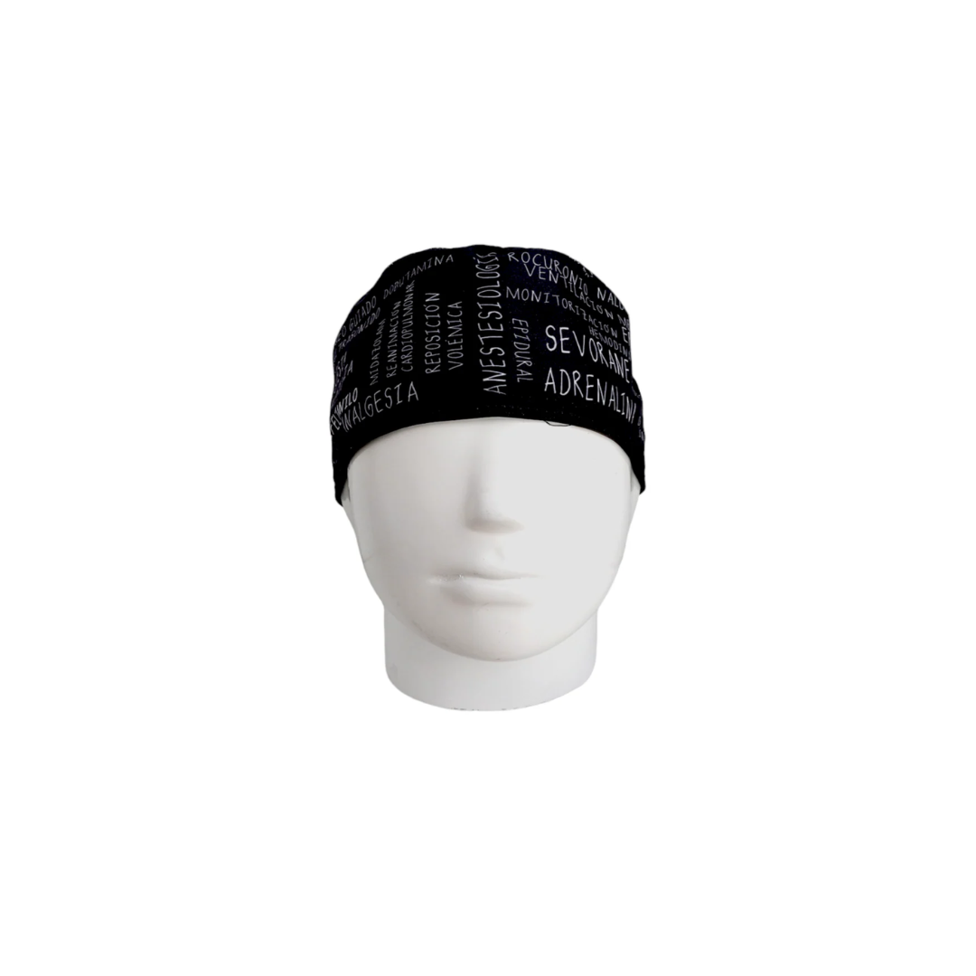 Surgical Scrub Cap Men Anesthesia Black