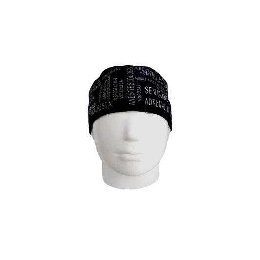 Surgical Scrub Cap Men Anesthesia Black
