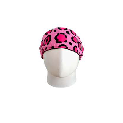 Fuchsia Animal Print Surgical Scrub Cap for Women