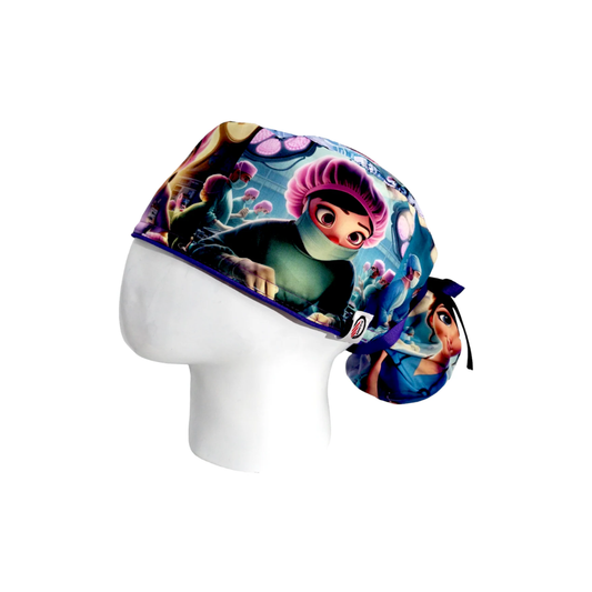 Surgical Scrub Cap for Women, "Intensely" Design