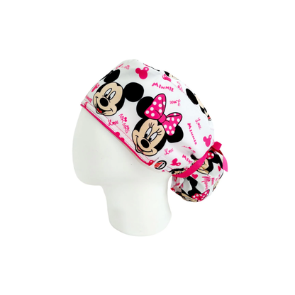 Minnie White Women's Surgical Scrub Cap