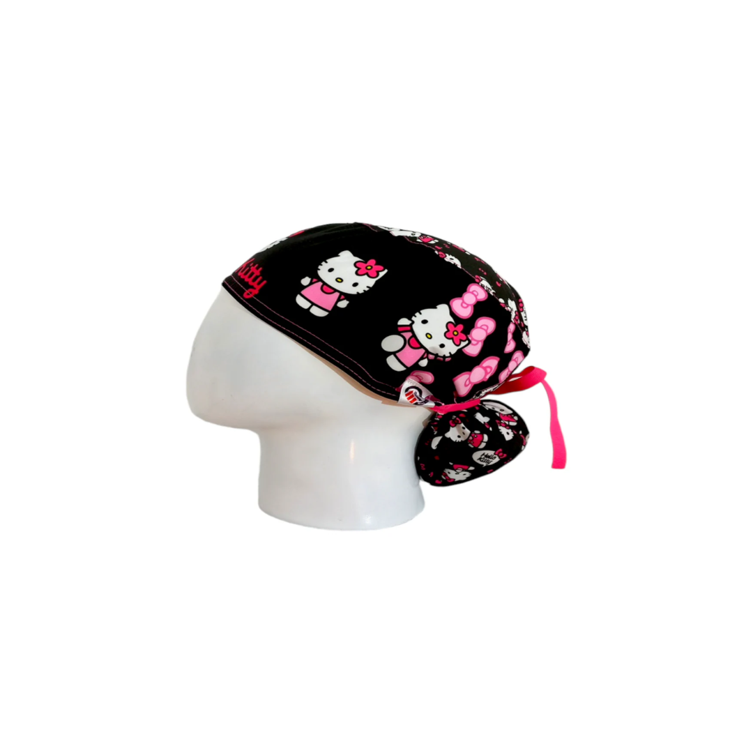 Women's Surgical Cap Hello Kitty Black
