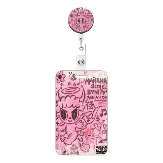 Retractable Yoyo ID Badge Holder Karol G Album Cover