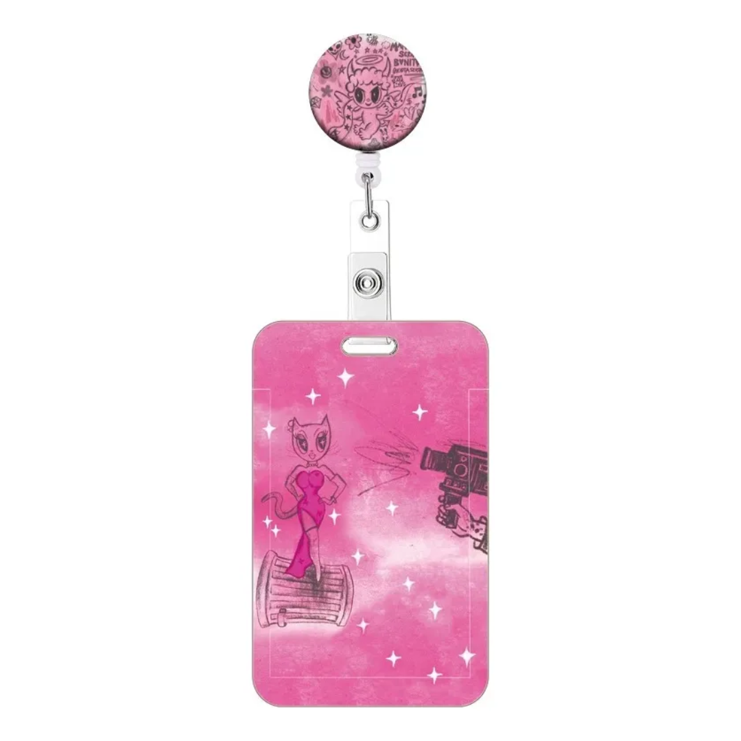 Retractable Yoyo Badge Holder Karol G Gangster Kitty