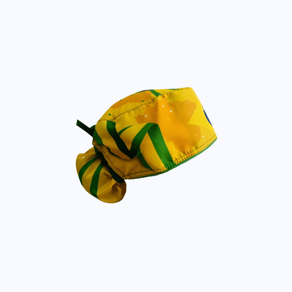Gorro Quirúrgico Mujer Brasil Canarinha Pinceladas