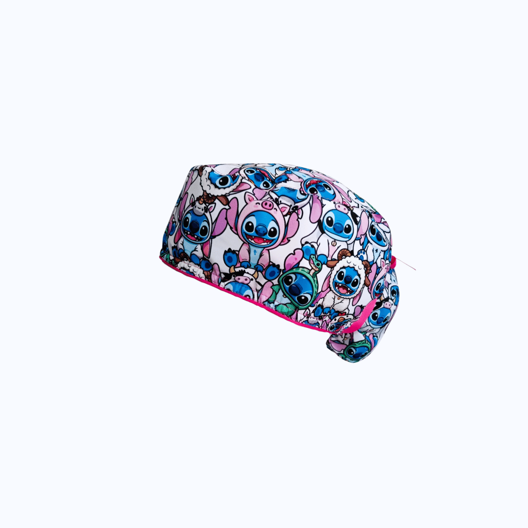 Gorro Quirúrgico Mujer Stitch Disfraces de Animalitos Rosa