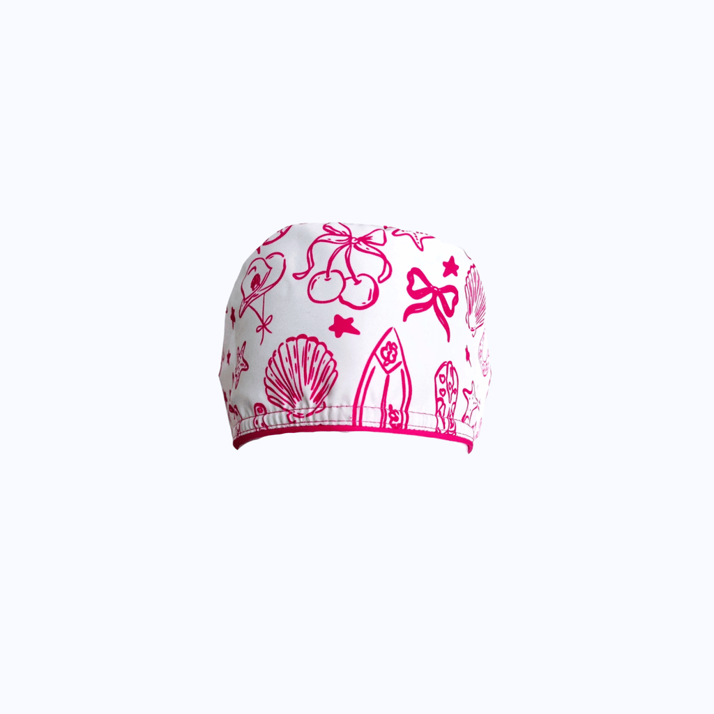 Gorro Quirúrgico Mujer Estilo Coquette y Marino Fucsia
