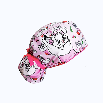 Gorro Quirúrgico Mujer y Portacarnet Marie Gata Navidad