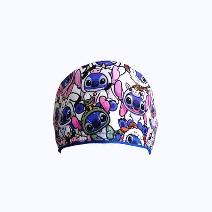 Gorro Quirúrgico Mujer y Portacarnet Stitch Disfraces de Animalitos Azul