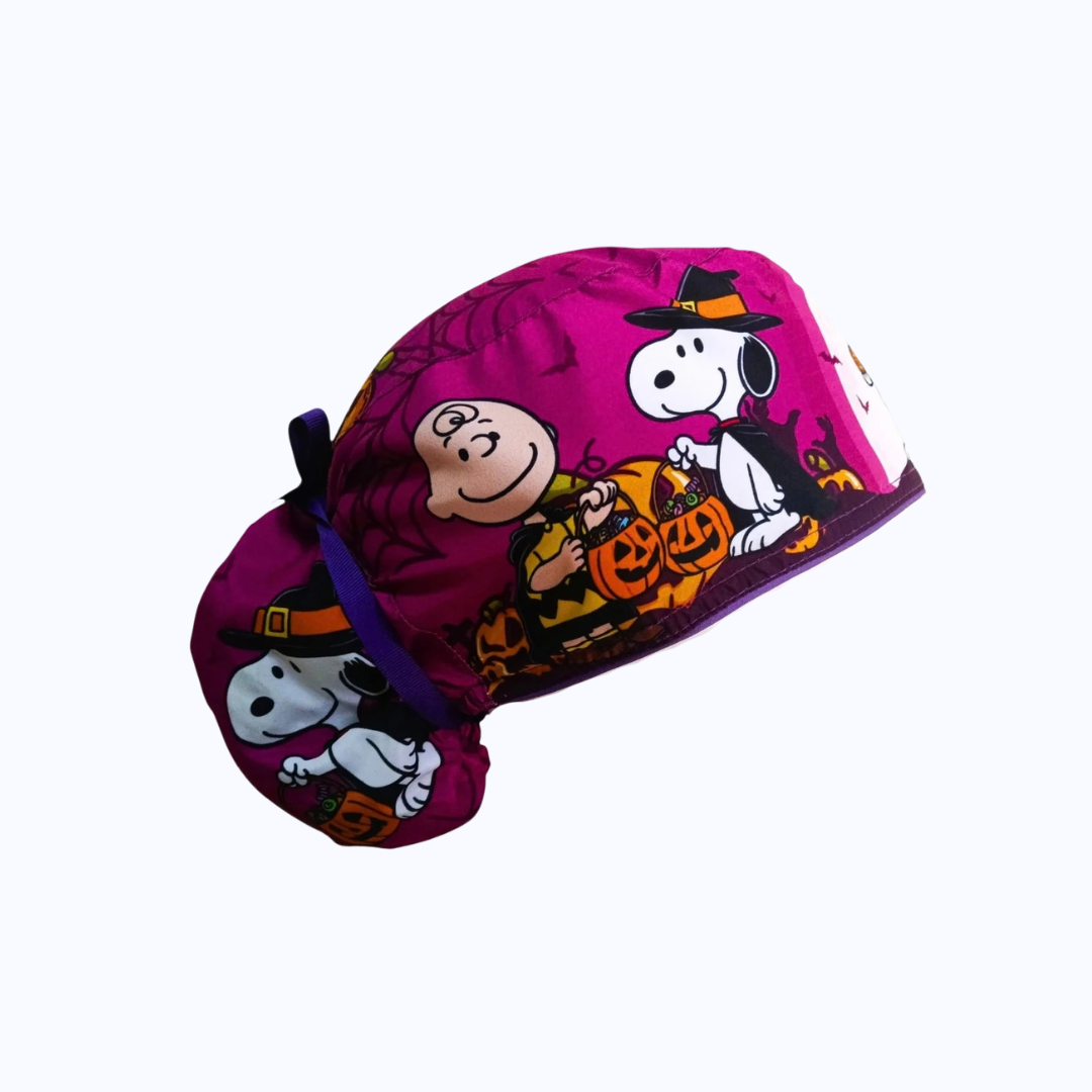 Gorro Quirúrgico Mujer y Portacarnet Snoopy Navidad