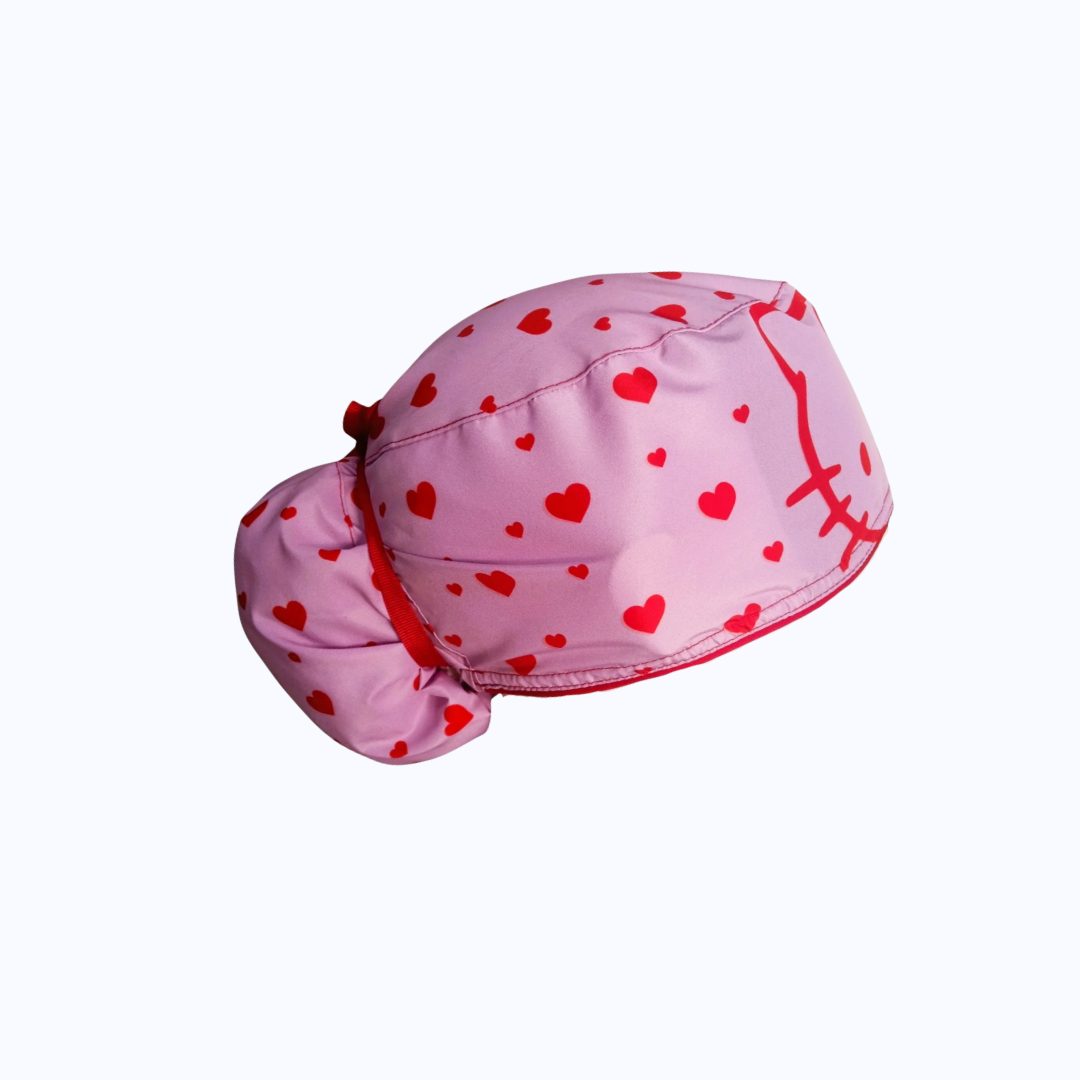 Gorro Quirúrgico Mujer y Portacarnet Hello Kitty Gatita