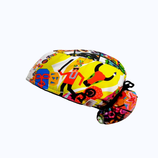 Gorro Quirúrgico Mujer y Portacarnet Carnaval Barranquilla