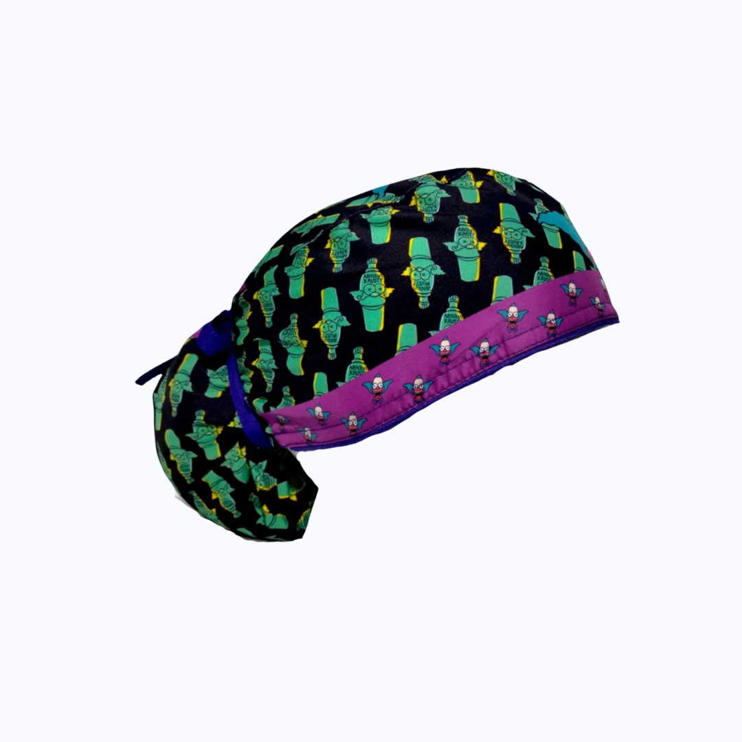 Gorro Quirúrgico Mujer y Portacarnet Krusty Negro