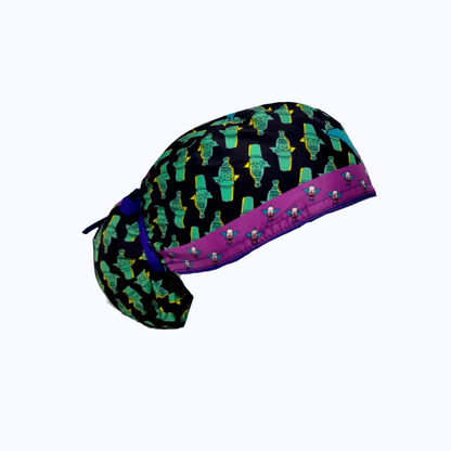 Gorro Quirúrgico Mujer y Portacarnet Krusty Negro