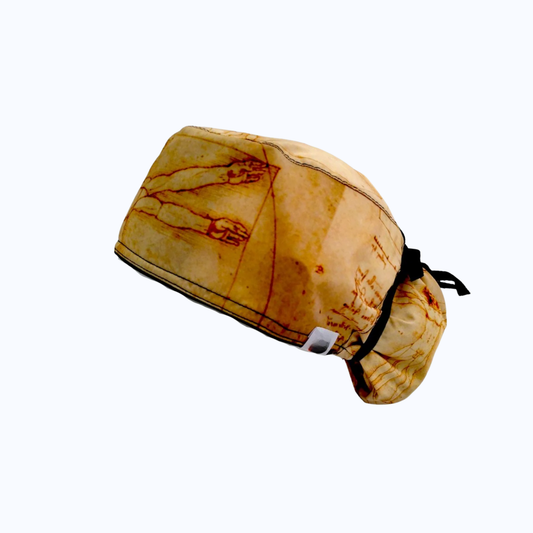 Gorro Quirúrgico Mujer y Portacarnet Leonardo da Vinci