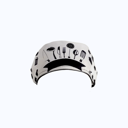 Gorro Quirúrgico Mujer y Portacarnet Cocina Blanco