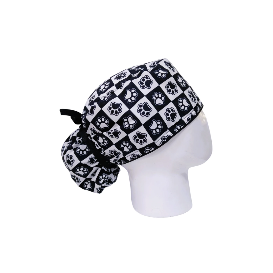 Women's Paw Print Surgical Cap