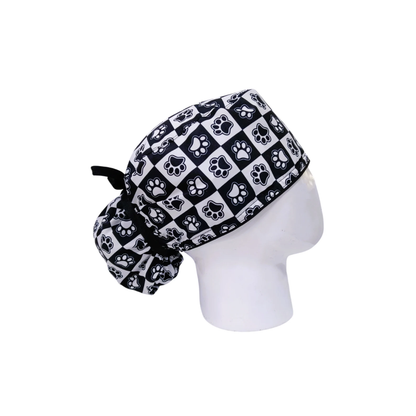Women's Paw Print Surgical Cap