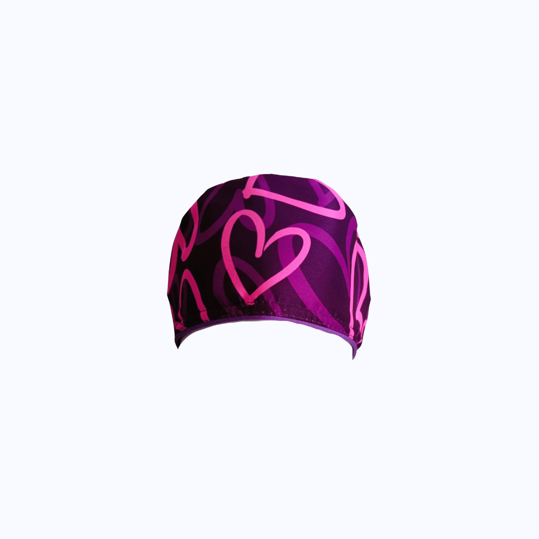 Gorro Quirúrgico Mujer Corazones Magenta