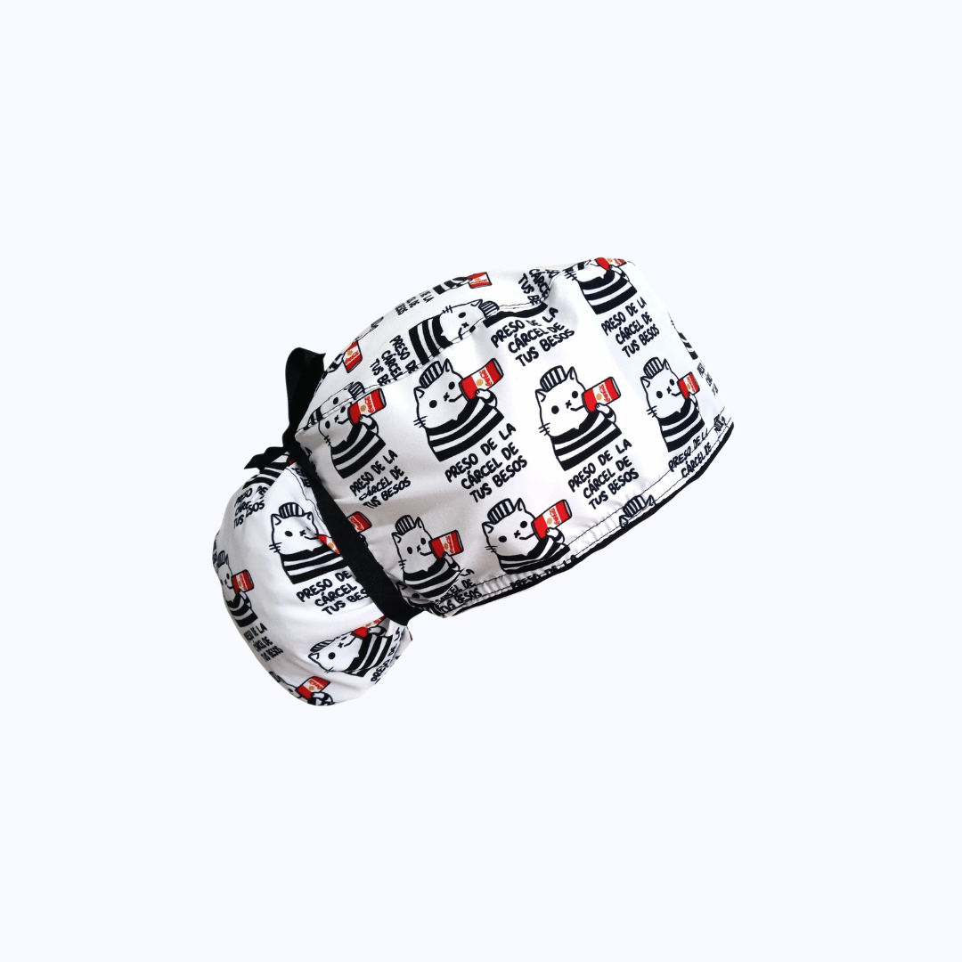 Gorro Quirúrgico Mujer Michi Preso de Tus Besos