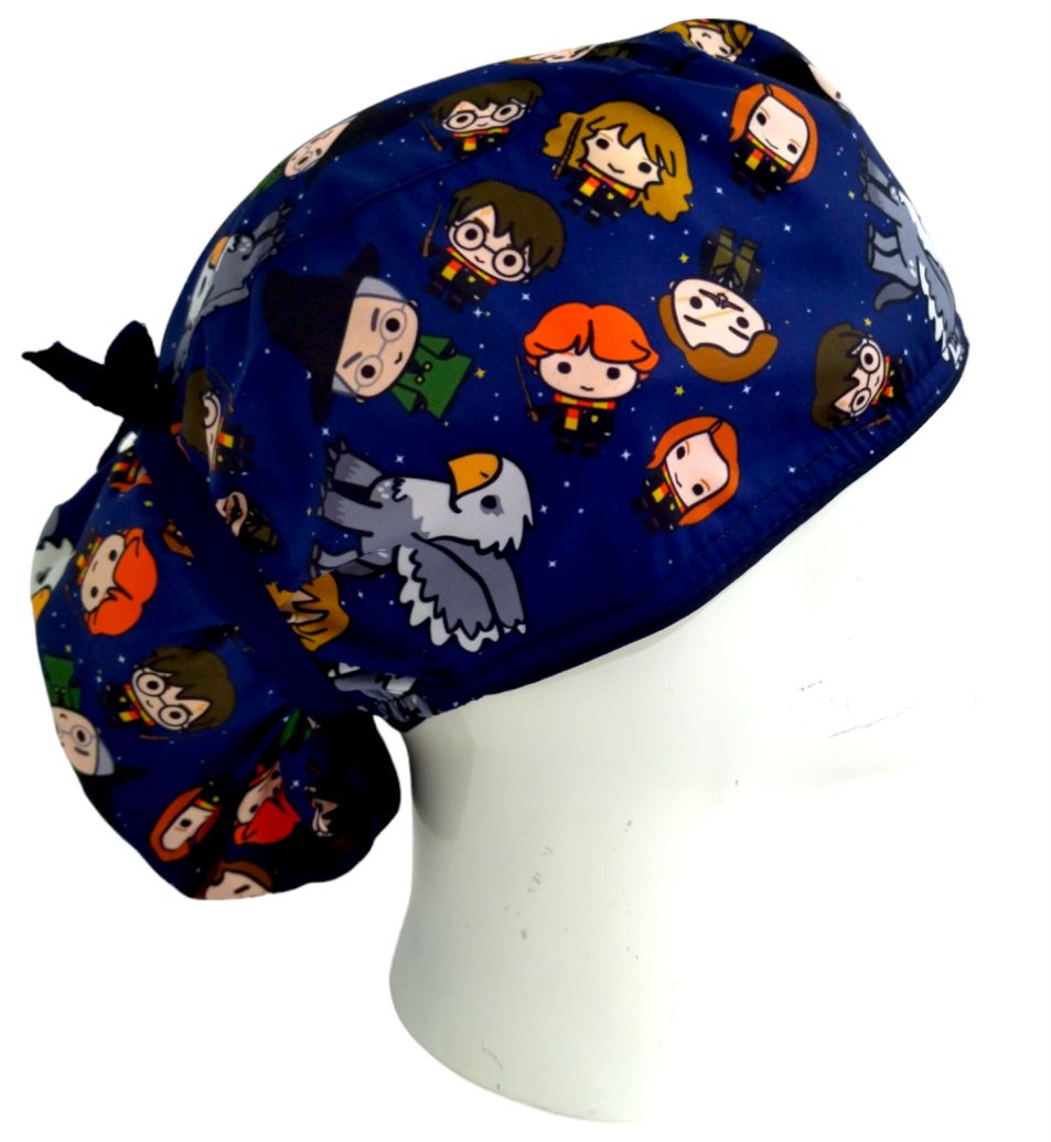 Gorro Quirúrgico Mujer y Portacarnet Harry Potter Azul - gorro antifluido para mujer Doctools - foto 2